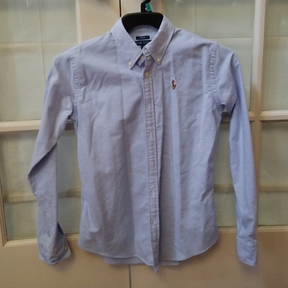 Ralph Lauren button down light blue size 2